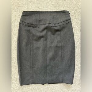 Express Skirt Women's Size 0 Side Zip  Gray Pencil Fully Lined‎ Stretch